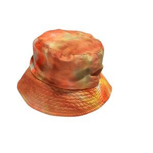 Kids Tye Dye Bucket Hat Orange Pastel